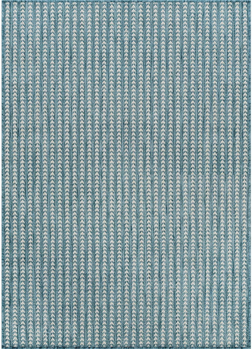 Washable Outdoor Rug 9x12 Modern Area Rugs Outdoor Carpets Striped Pattern Non Shedding Waterproof Easy Clean Patio Deck Porch Living Room Bedroom Garden RV (9 X 12 Aqua)