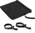 130PCS Reusable Cable Ties with Hook and Loop, Multi-purpose Adjustable 8 Inch Cable Management Wire Ties Cable Straps for Organizing Home, Office and Data Centers, Black