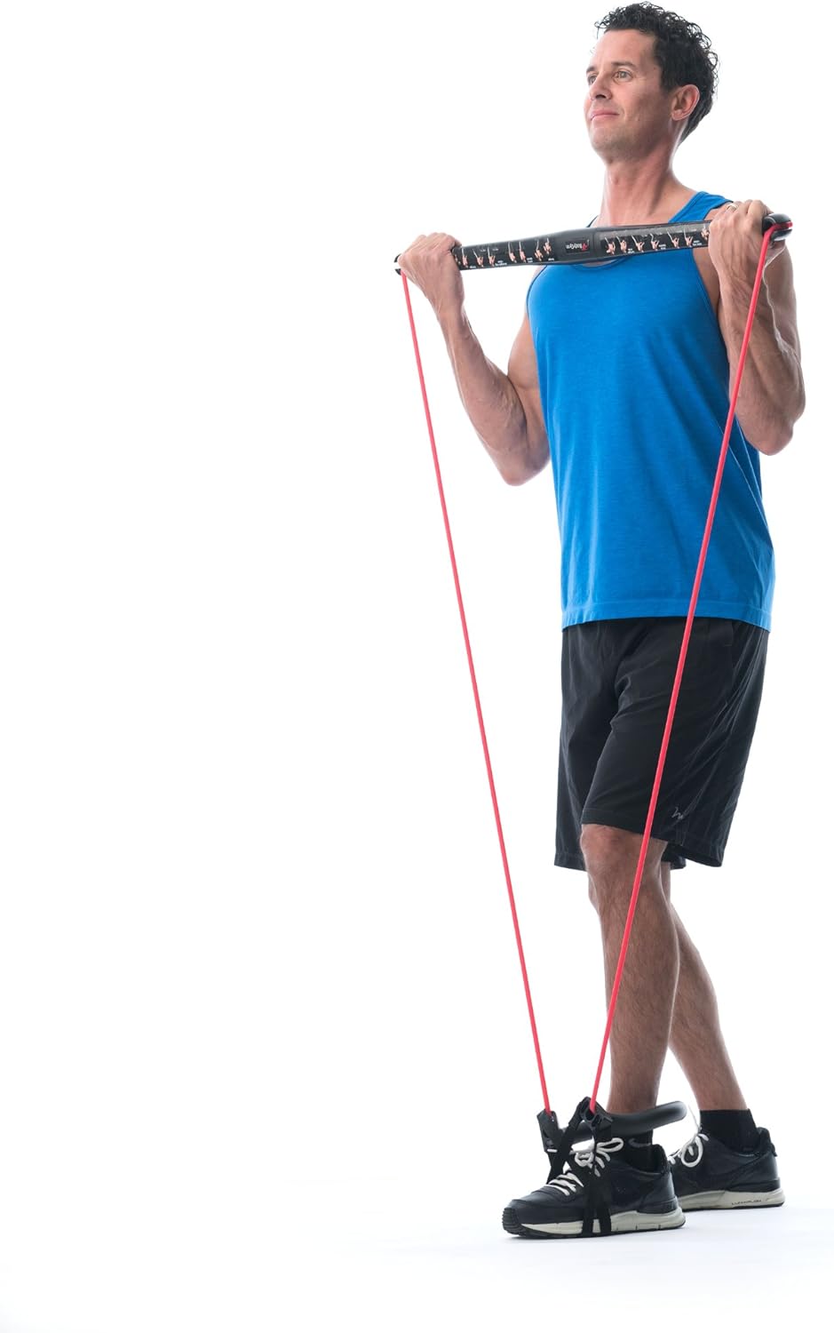 Core System Portable Home Gym - Resistance Trainer All-in-One Band + Bar Kit, Full Body Workout: Improve Fitness, Build Muscle, Strength Exercises with Marie Osmond Workout DVD Included