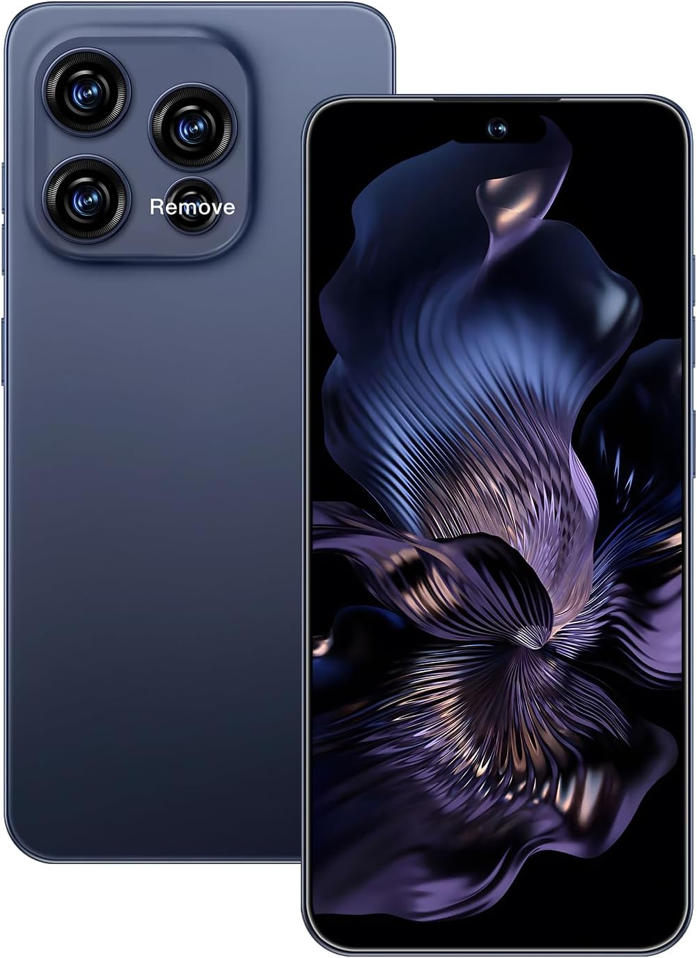 16PM 5G Unlocked Smartphone,12GB+512GB 7000mAh Fully Cell Phone for Android 14, 6.99" HD Screen Unlocked Cell Phone, 68MP+108MP Dual Camera/Dual SIM/Fingerprint (Deep Blue)