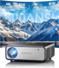 800 ANSI 4K Decoding Projector with WiFi and Bluetooth, Antmap Movie Projector with 5W Immersive Speaker, 300'' Display for Indoor/Outdoor, Home Theater Proyector for phone/Tablet/Laptop/PS5
