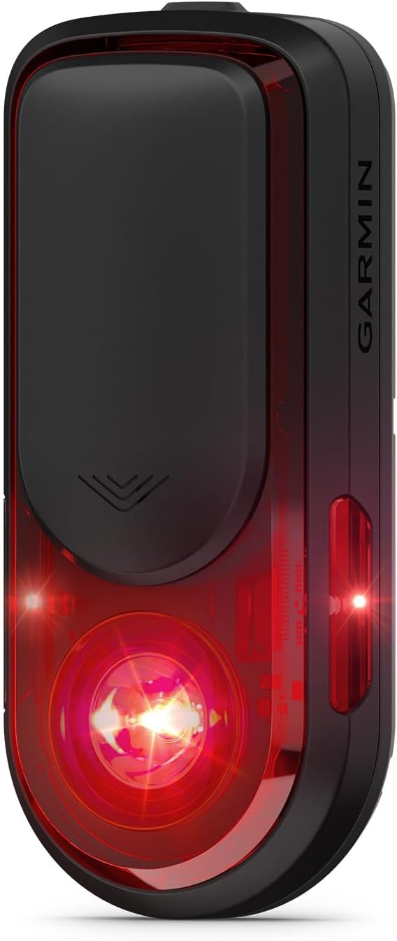 Garmin Varia™ RearVue 820, Advanced Rearview Radar & Tail Light, Enhanced Visibility & Awareness for Cyclists, Advanced Vehicle Tracking & Brake Light, Up to 24 Hrs of Battery Life in Day Flash Mode
