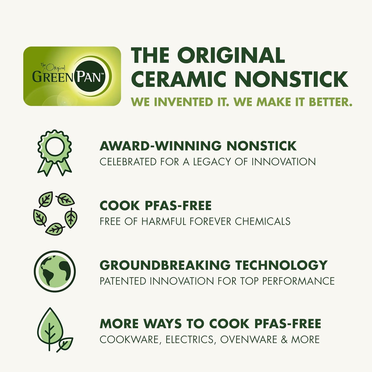 GreenPan Premiere Ovenware Healthy Ceramic Nonstick 4 Piece Bakeware Set, PFAS-Free, Rectangular, Square, Quarter, Half Sheet Baking Pans, Warp-Free, Oven Safe to 600F, Dishwasher Safe, Gray