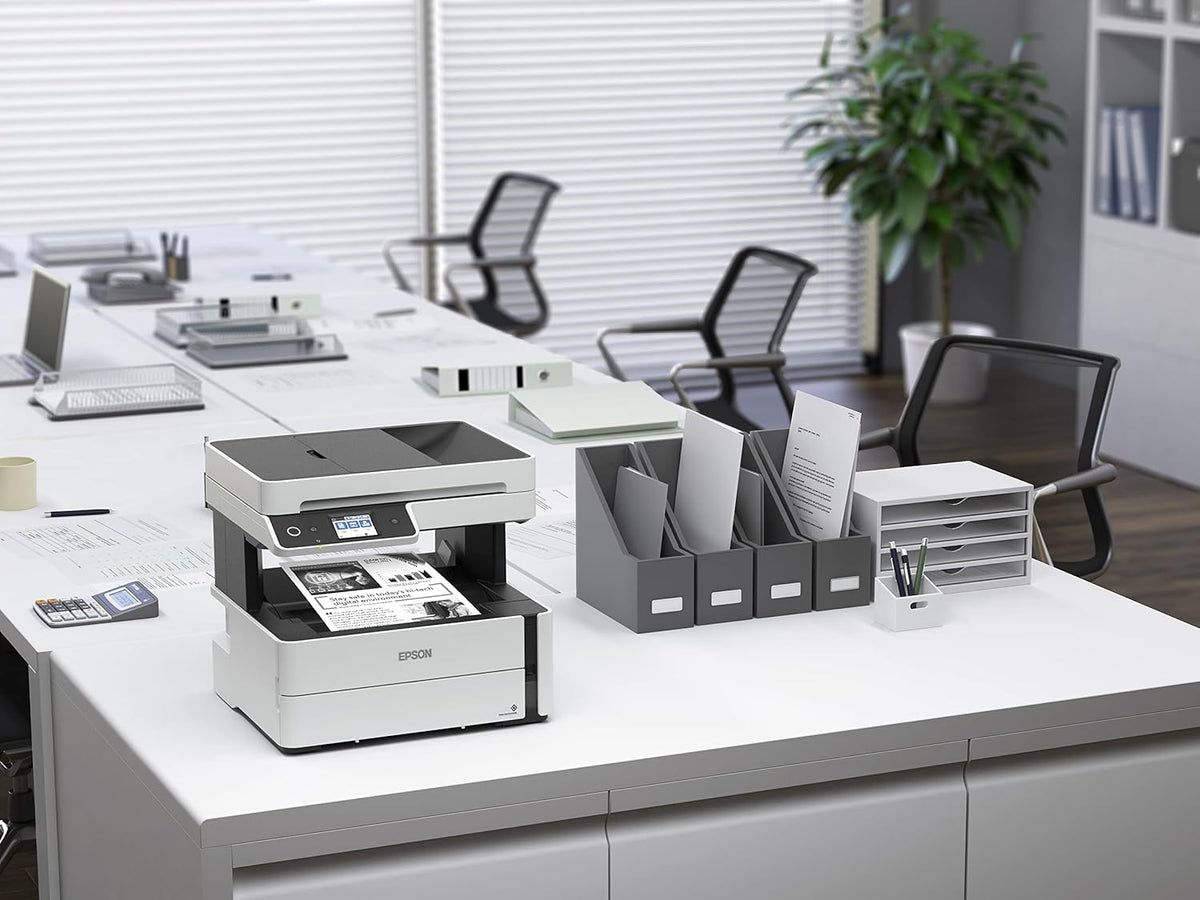 Epson EcoTank ET-M3170 Wireless Monochrome All-in-One Supertank Printer with ADF, Fax and Ethernet Plus 2 Years of Unlimited Ink*