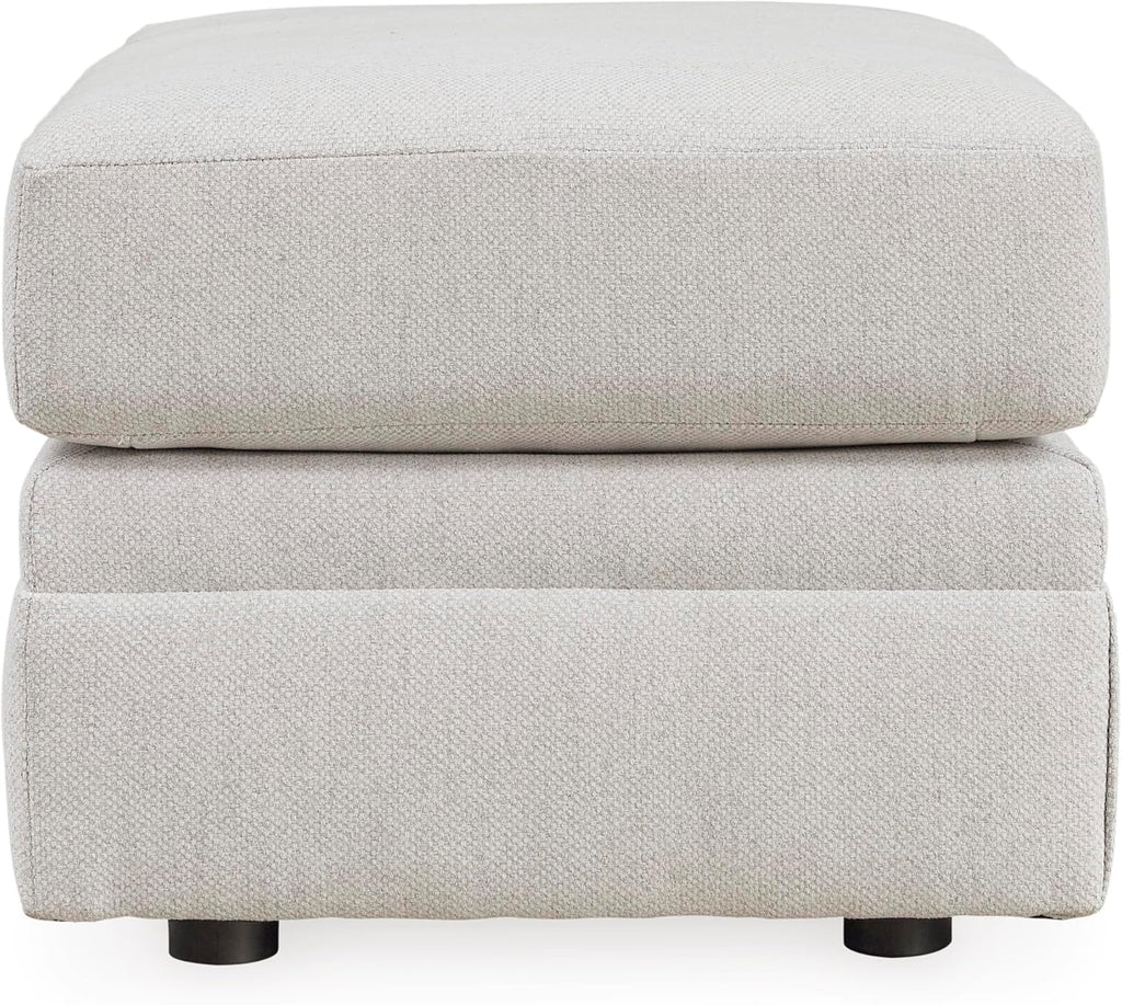 Signature Design by Ashley Maitelynn Casual Upholstered Ottoman, White