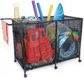 152Gal Pool Storage Organizer with Tabletop,Towel Bar,Zipper Doors,360° Rotating Wheels,Weather-Resistant,Easy Assembly,for Indoor Outdoor,Pool,Patio,Beach (M Size)