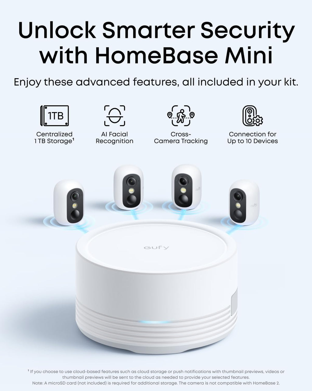 eufy Security eufyCam C35 4-Cam Kit with Solar Panel, Wireless Security Camera, Outdoor and Indoor, Magnetic Mount, Color Night Vision, Local Storage, No Monthly Fee, IP67, Build-in 8GB, White