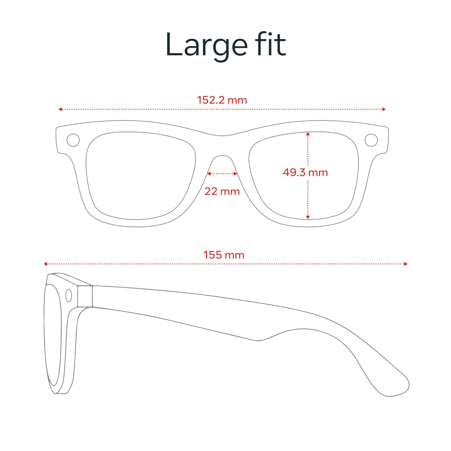 Ray-Ban Meta (Gen 2), Wayfarer Large, Shiny Black | Smart AI Glasses for Men, Women — 2X Battery Life — 3K HD Resolution — 12 MP Ultra-Wide Camera, Audio, Video — Transitions® Graphite Green Lenses