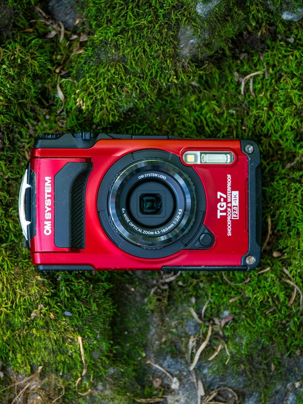 OM System OLYMPUS Tough TG-7 Red Underwater Camera, Waterproof, Freeze Proof, High Resolution Bright, 4K Video 44x Macro Shooting (Successor Olympus TG-6)