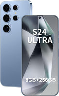 I24 Ultra Unlocked Phone 8GB+256GB Android Cell Phone 7 inch HD Screen Mobile Phone 108MP+48MP Camera 6800 mAh Extra Large Battery 5G Dual SIM (Titanium Blue)