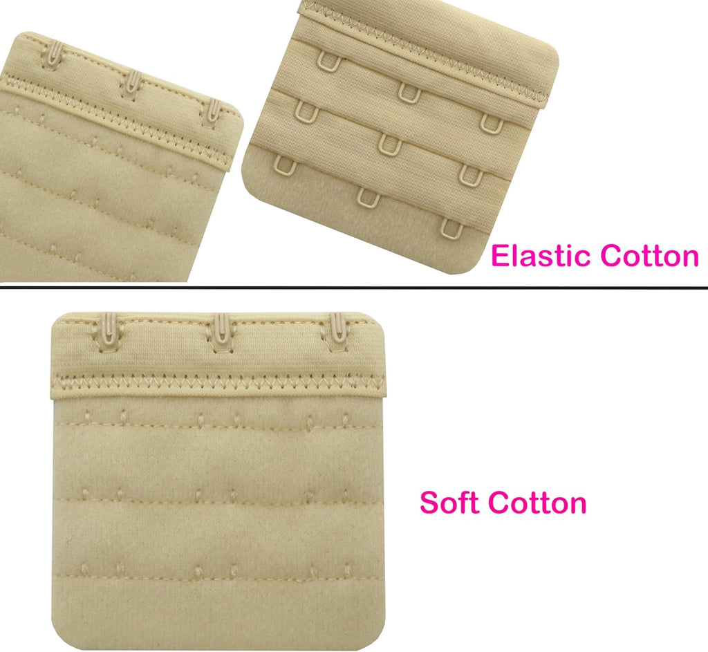 Women's Bra Extenders 2 Hook/3 Hook/4 Hook, Soft and Comfortable Bra Strap Extension