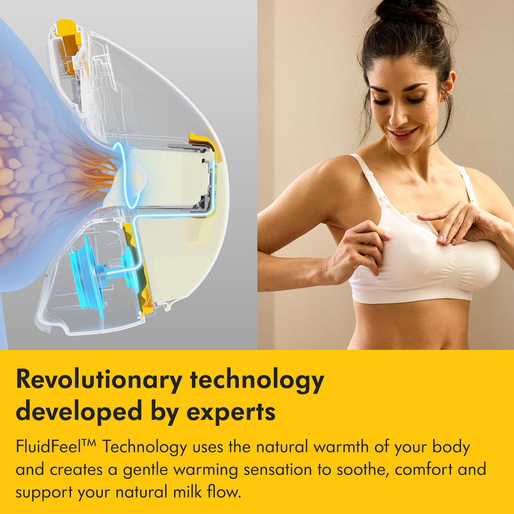 Medela Magic InBra Hands-Free Wearable Breast Pump with Fluidfeel Technology, App Connectivity and Advanced Sensor Control, Ultra-Slim, Ultra-Lightweight, Silent, Hospital-Grade
