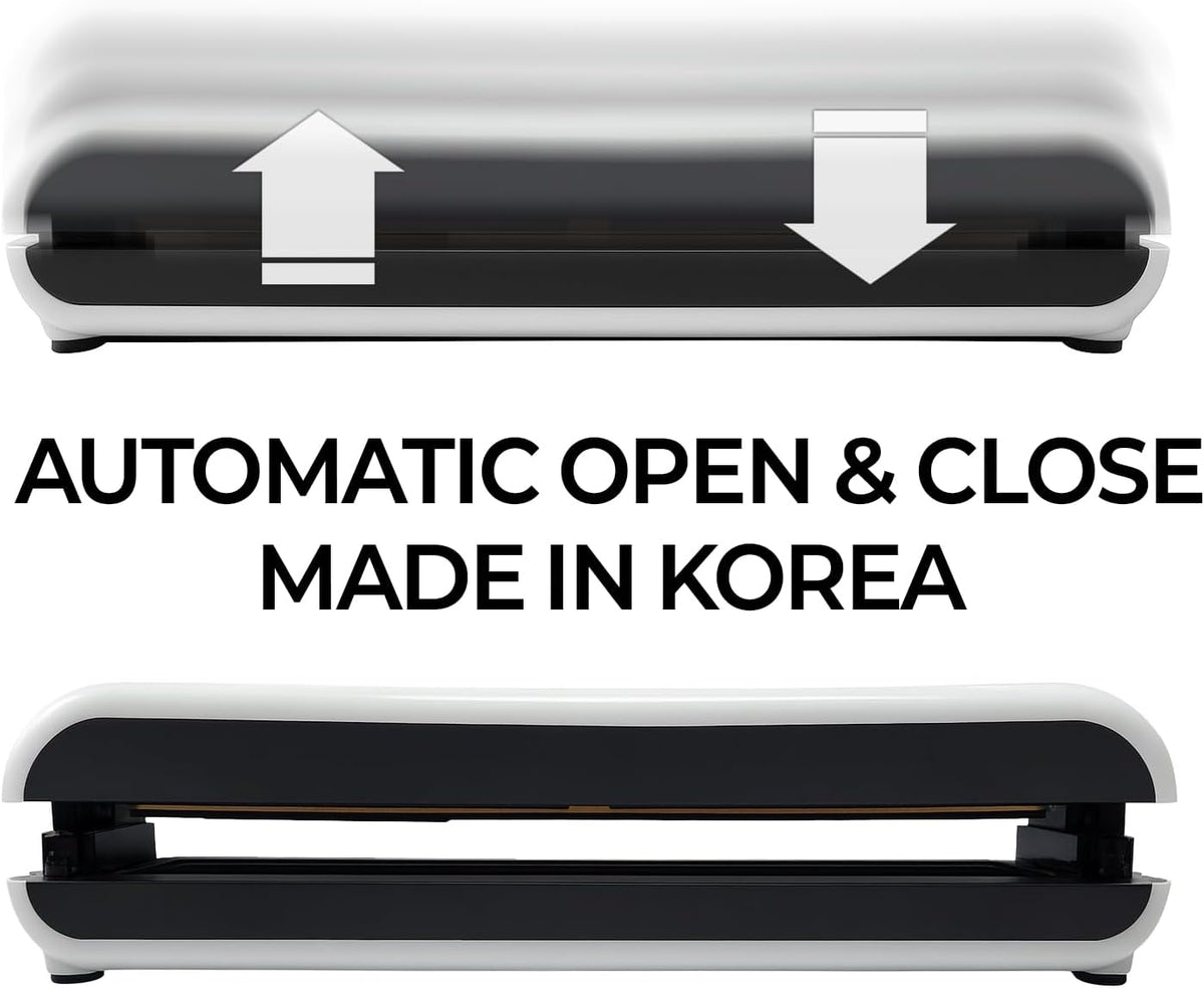Premium Robotic Vacuum Sealer for Home & Kitchen, 85Kpa Powerful Suction One-Touch Operation Compact Food Sealer for Storage & Meal Prep, Multible Modes with 20 Pre-Cut Pouches