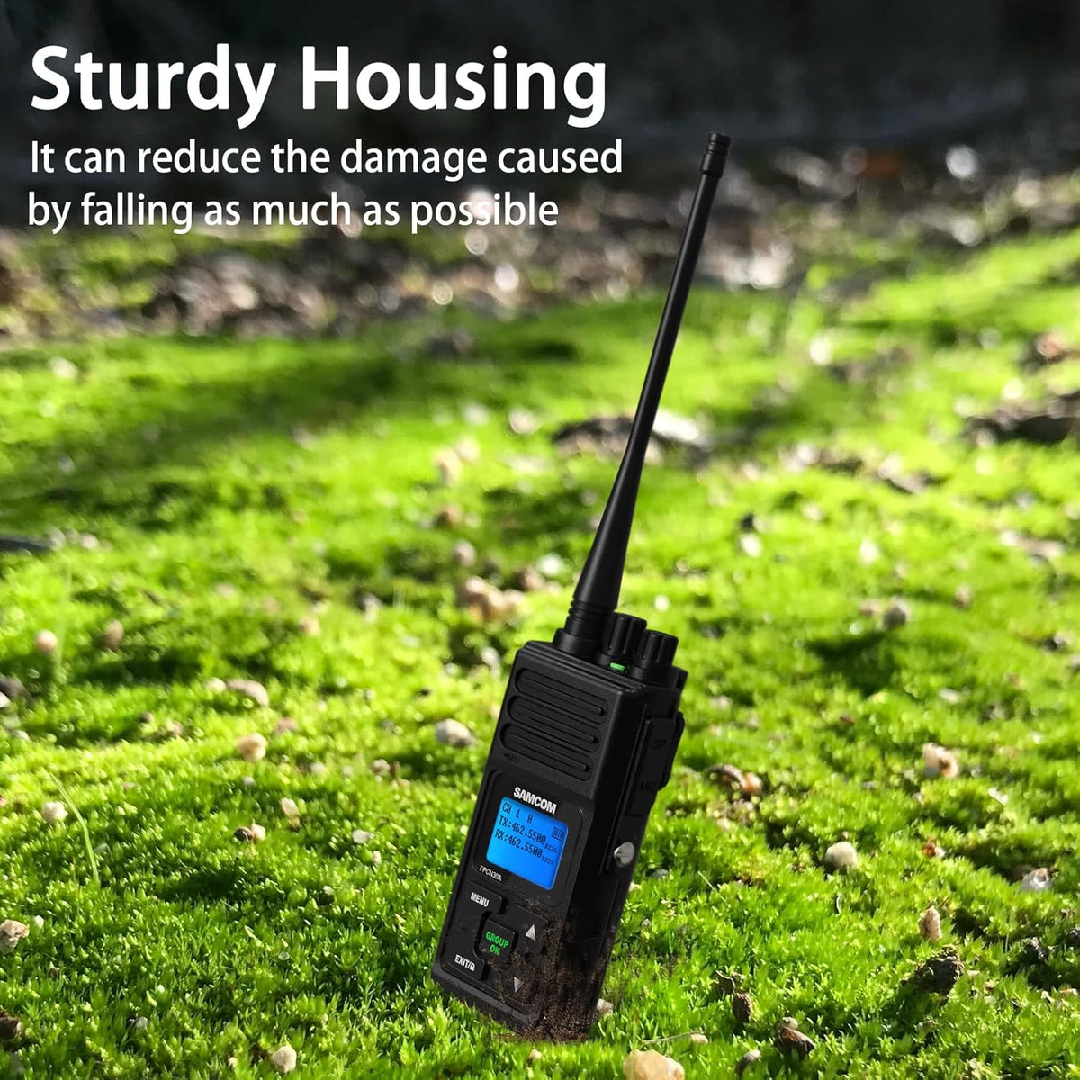 SAMCOM FPCN30A Two Way Radio Commercial with Gang Charger, Rechargeable 2 Way Radio,5W Walkie Talkie High Power, UHF Radios for Warehouse,Churches,Jobsite (6 Pcs Radio + Charger Gang)