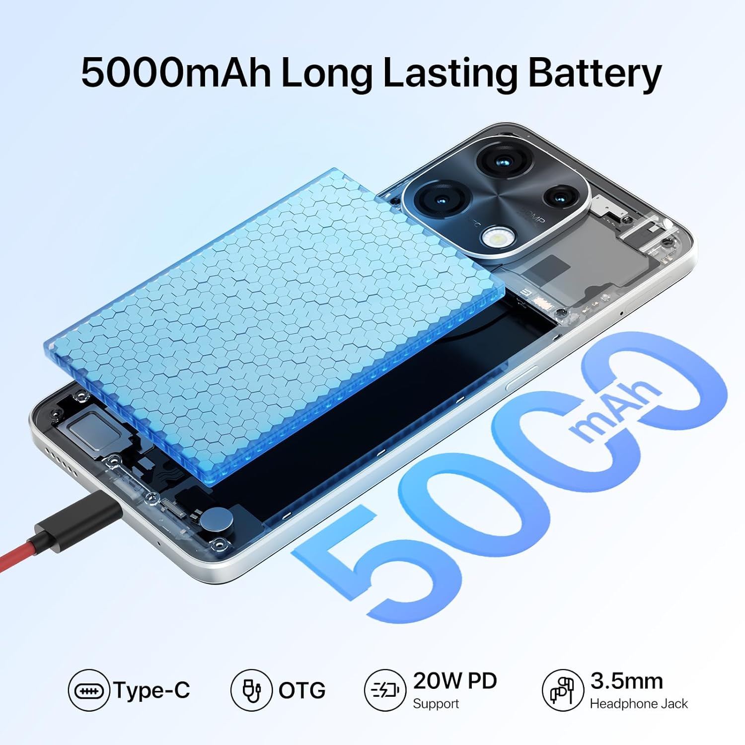 UMIDIGI Note 100 Unlocked Phones,Android 14 NFC Cell Phone,16(8+8) GB+256GB/ TF 1TB, 6.8''HD+120Hz Display,50MP Camera, 5000mAh+20W Fast Charge,Dual SIM Android Phones,Face ID+Fingerprint Unlock,GPS