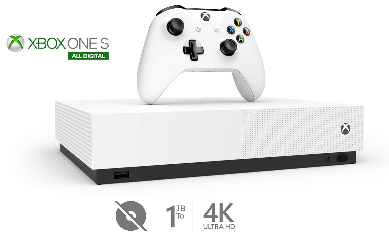 Microsoft - Xbox One S 1TB All-Digital Edition Console with Xbox One Wireless Controller (Renewed)
