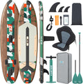 ZLX Inflatable Stand Up Paddle Board, 10'6" SUP Non-Slip Stable Deck Pad, Unique Center Fin, Premium Accessories, Paddleboard for Adults, Beginners, All Skill Levels