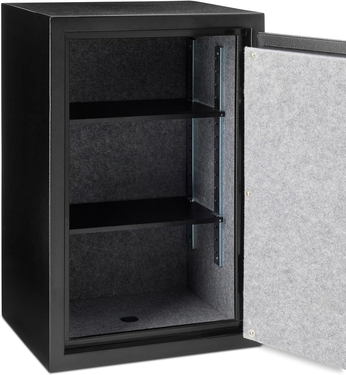 Amazon Basics Fire Resistant Security Safe with Electronic Keypad, Anti-theft Protection for Important Documents and Valuables, 2.1 Cubic Feet, 16.93"W x 13.8"D x 25.98"H, Black