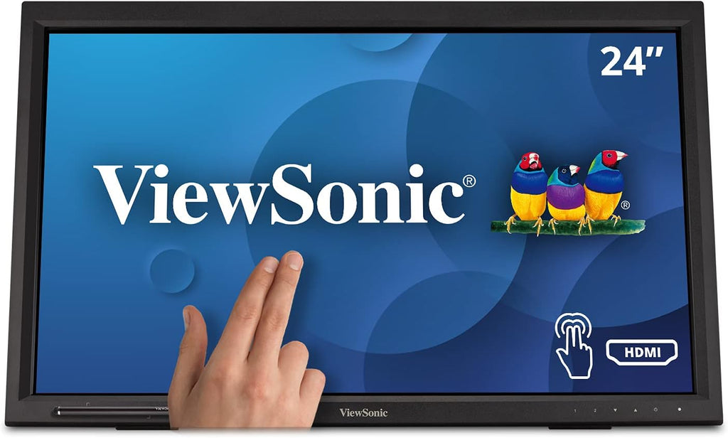 ViewSonic TD2423D 24 Inch 1080p 10-Point Multi IR Touch Screen with Eye Care HDMI, VGA, USB Hub and DisplayPort (Renewed)