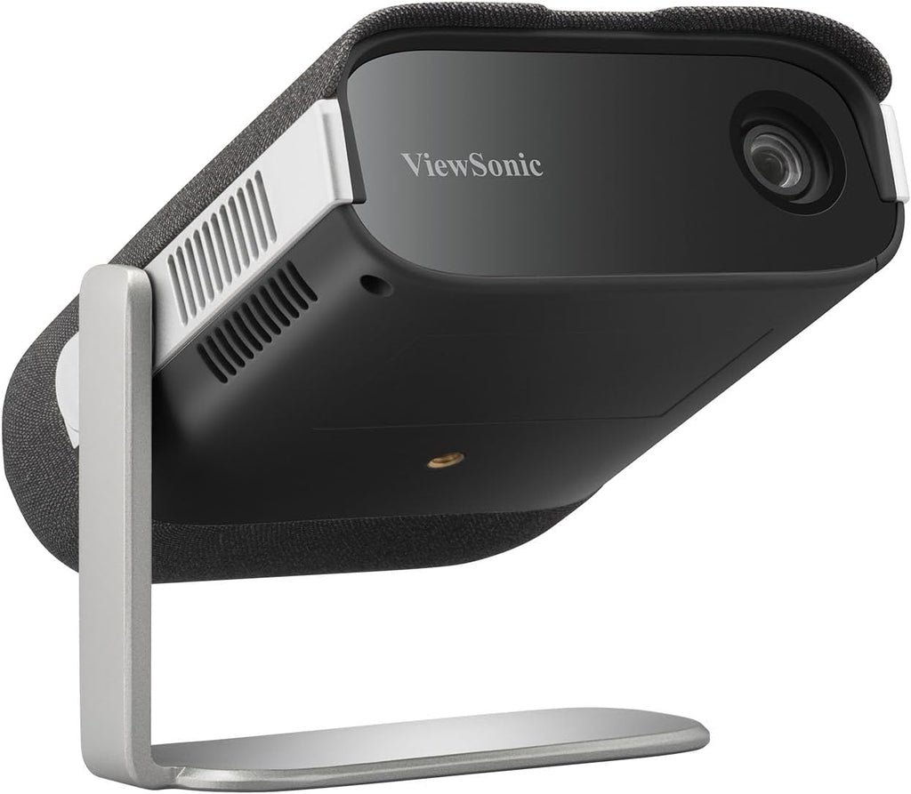 ViewSonic M1X Portable LED Projector, 360-Degree Projection and Smart Stand for Easy Setup, Harman Kardon Audio, Built-In Battery, H/V Keystone, 4-Corner Adjustment, Bluetooth, Wi-Fi, USB-C, and HDMI