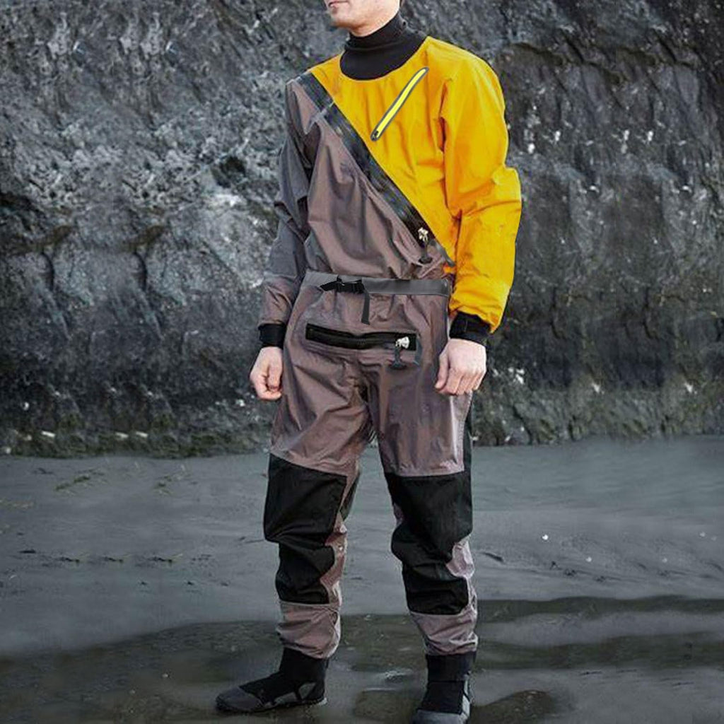 Dry Suits for Kayaking,Drysuit with Relief Zipper for Cold Water Sailing Paddling Rafting Water Sport