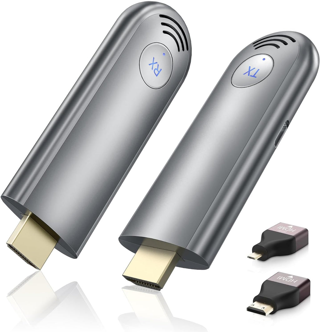 TPUFO Wireless HDMI Transmitter and Receiver, Plug & Play Portable 2.4G/5G Wireless HDMI Extender Kit for Streaming Video and Audio to Monitor from Laptop/PC/TV Box/Projector