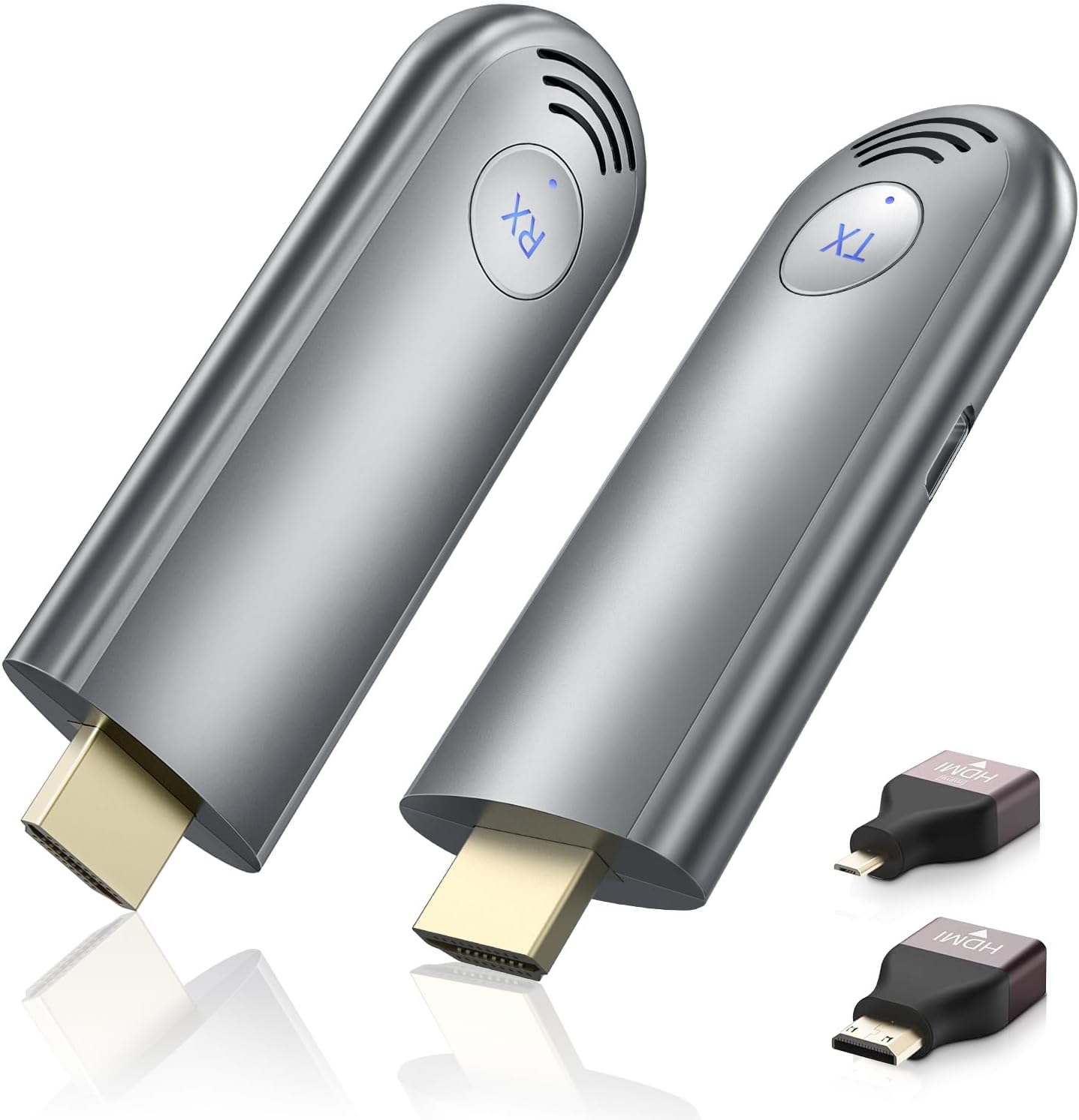 TPUFO Wireless HDMI Transmitter and Receiver, Plug & Play Portable 2.4G/5G Wireless HDMI Extender Kit for Streaming Video and Audio to Monitor from Laptop/PC/TV Box/Projector