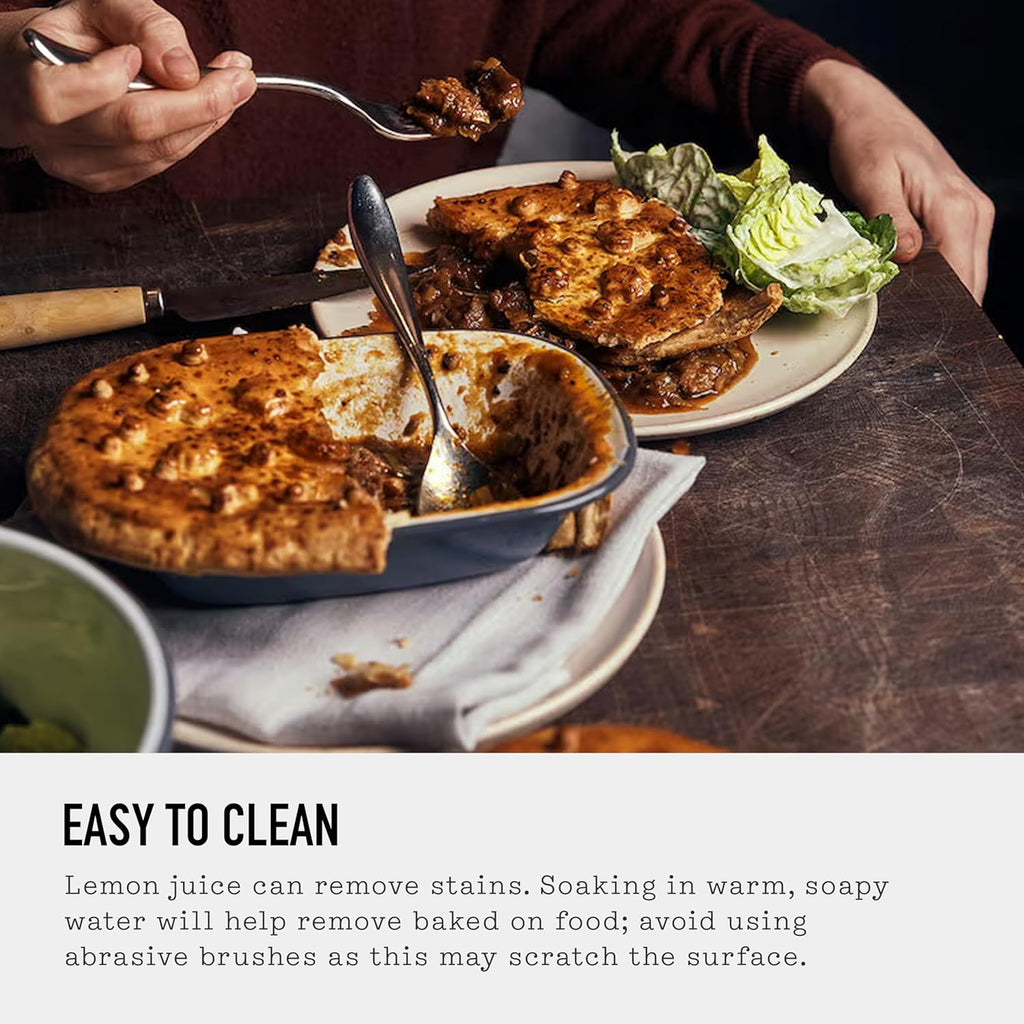 Falcon Enamelware Baking Set, 5-Piece Enamel Bakeware Sets, Large to Small Baking Pans, Non-Toxic, Dishwasher Safe & Freezer Friendly, Pigeon Gray