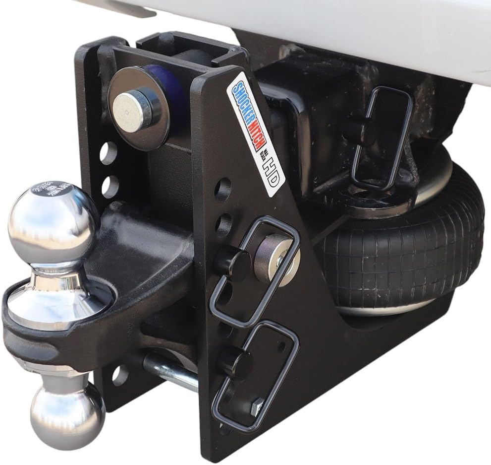 Shocker HD Max Air Hitch & Combo Ball, Fits 2-1/2" Hitch Chrome Combo 2" & 2-5/16" Balls