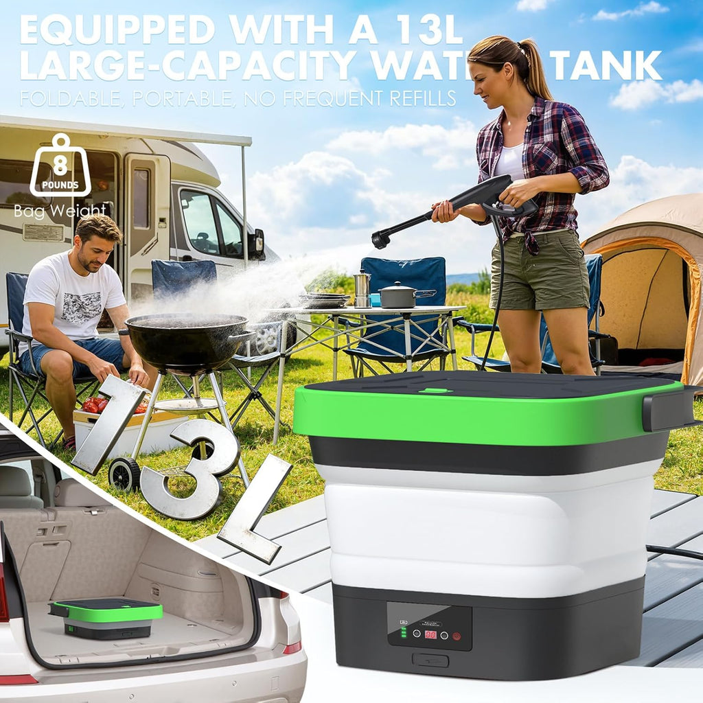 Upgrade Cordless Pressure Washer,Portable Pressure Washers with 3.5Gal Tank,7 Adiustable Handheld Portable Pressure Washers with 6-in-1 Nozzle,Max 550PSl,16.7FT Hose, 5x4000mAh Portable Power Washer
