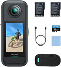 AKASO 360 Weatherproof 360° Action Camera - 5.7K 360 Video with 1/2" 48MP Sensors, 72MP 360 Photo, SuperSmooth, Invisible Selfie Stick Effect, 360° Horizon Lock, AI Tracking with 128GB MicroSD Card