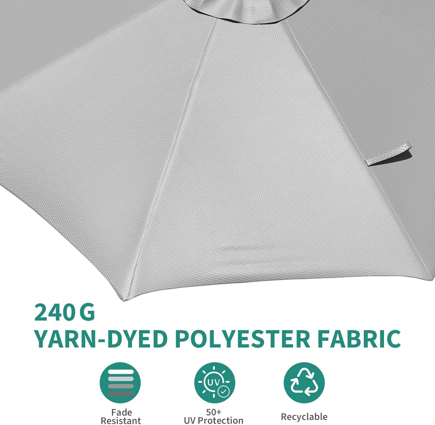 Garvee Cantilever Patio Umbrella 10ft Large Round Umbrella Outdoor Market Umbrellas 360°Rotation Offset Hanging Outdoor Shade for Patio