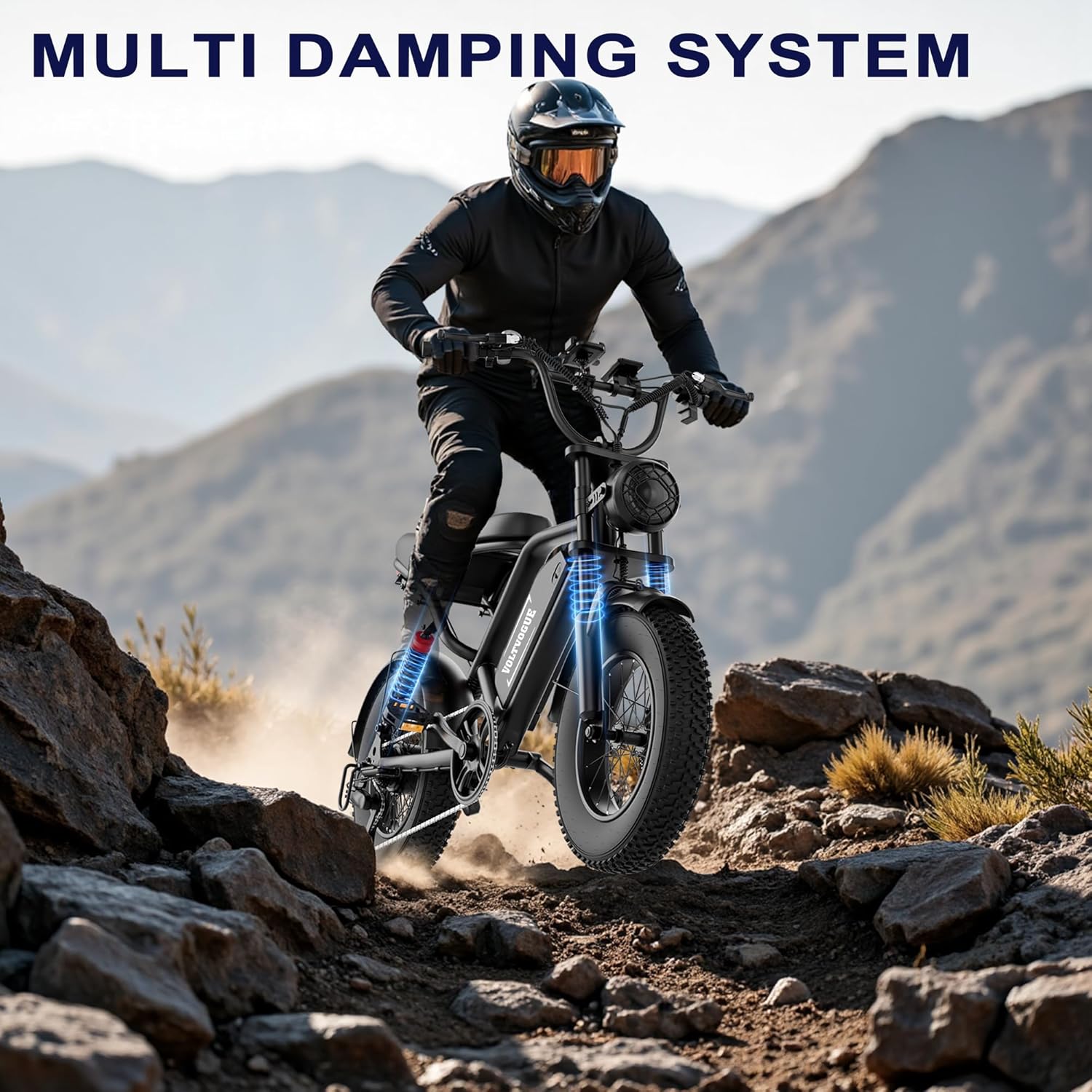 Electric ebike | Full Suspension | Peak 1500w Motor | 25/31MPH Top Speed | Range 40-70 Miles | 48V 960/748Wh Removable Battery | LED Headlights | 20/16-Inch All-Terrain Fat Tires |