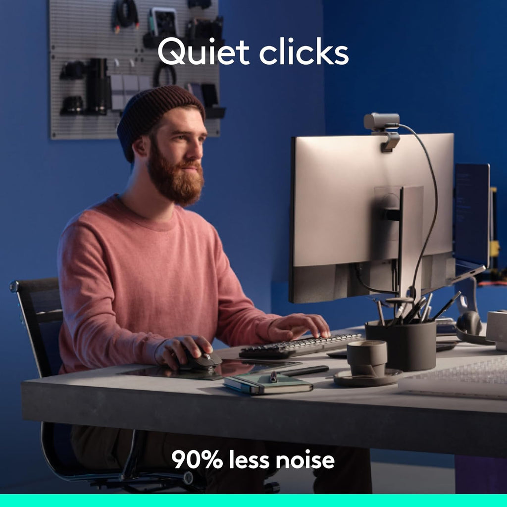 Logitech MX Master 3S Bluetooth Edition Wireless Mouse, No USB Receiver - Ultra-Fast Scrolling, Ergo, 8K DPI, Track on Glass, Quiet Clicks, Works with Apple Mac, Windows PC, Linux, Chrome - Graphite