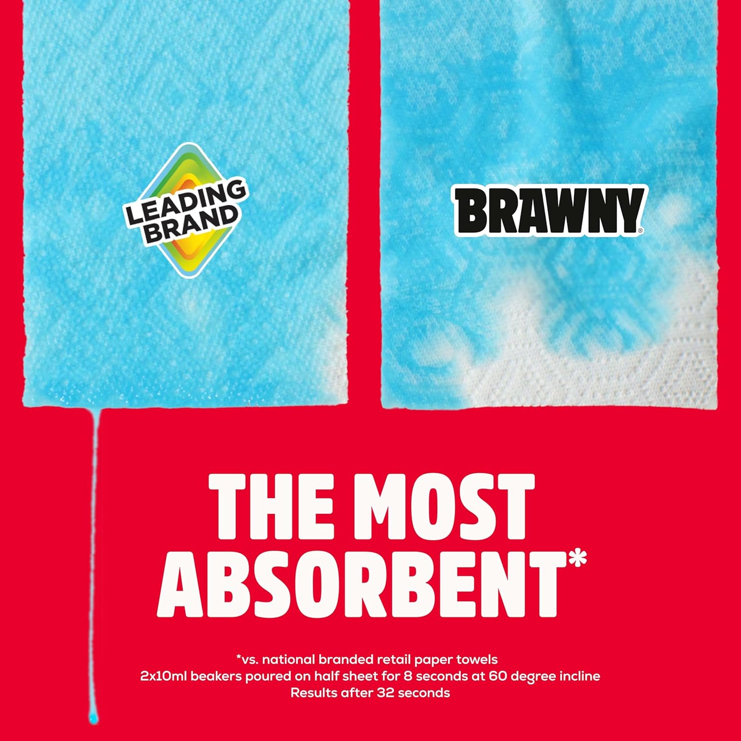 Brawny Tear-A-Square 3-Ply Paper Towels, 12 XL Family Rolls = 30 Regular Rolls, Strong, Absorbent, and Durable with 3 Sheet Sizes (Quarter, Half, Full)