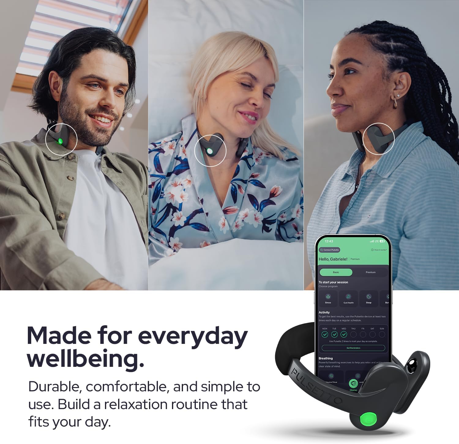 Pulsetto Lite (V1) Wellness Wearable – Relaxation & Daily Wellness Support Device