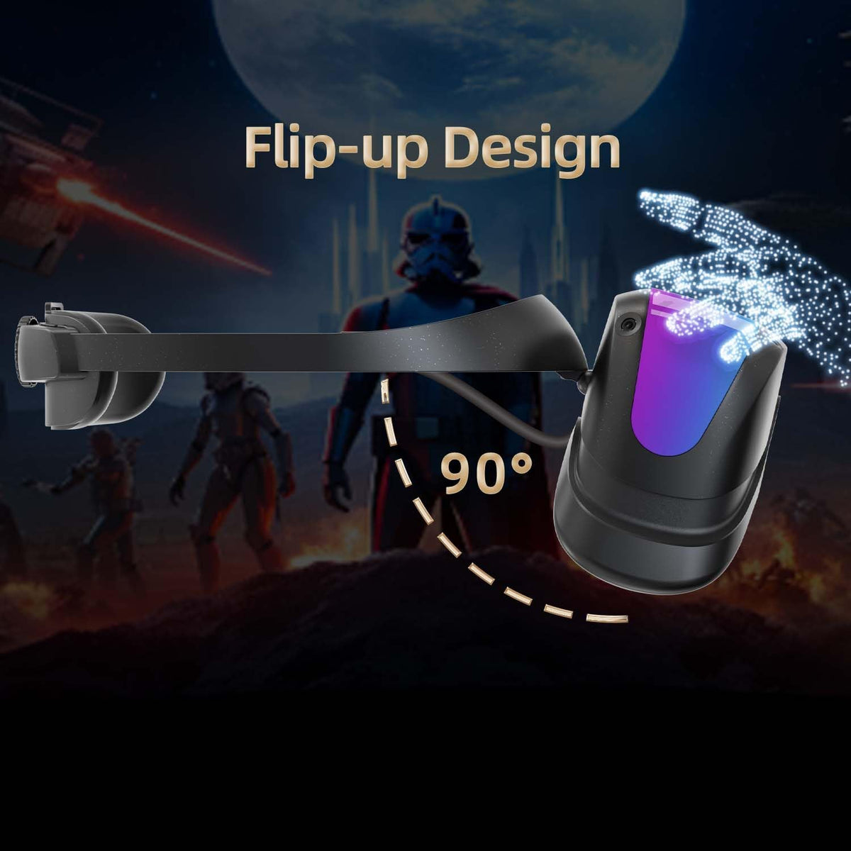 DPVR E4 VR Headset - PCVR Virtual Reality Headset for PC Games with Controller, Compatible with SteamVR