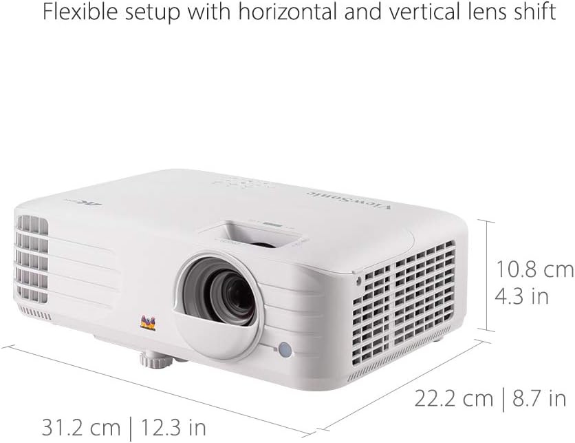 ViewSonic PX701-4K 4K 3200 Lumen Home Theater Projector w/ HDR, Auto Keystone, Dual HDMI (Renewed)