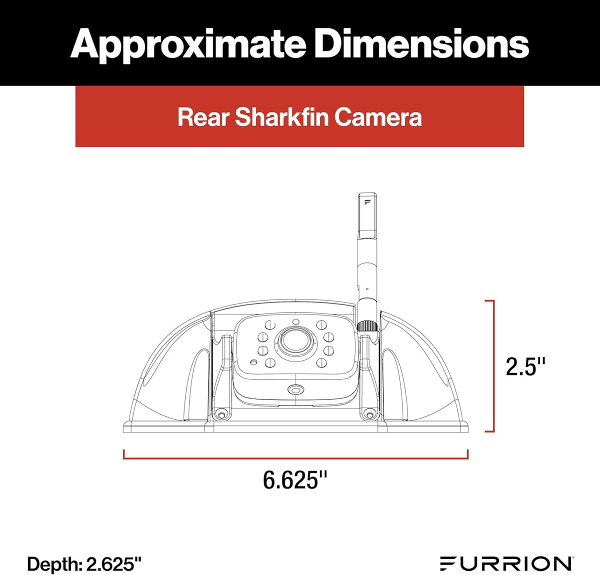 Furrion Vision S+ RV Observation System with 7" Monitor, Left/Right Side Cameras with LED Marker Lights, Sharkfin, Infrared Night Vision, Live Streaming, Wide Viewing Angle - FOS7HTAEN