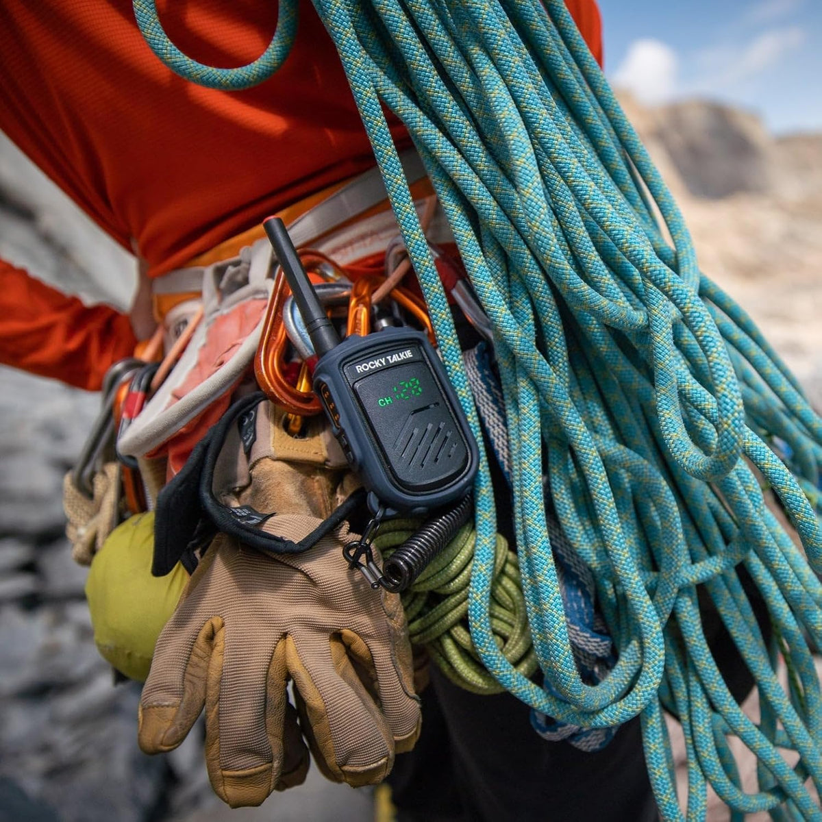 Rocky Talkie Mountain Radio - Long Range Walkie Talkie, FRS Handheld Radio, 4 Day Battery Life, Max Durability, 2 Pack