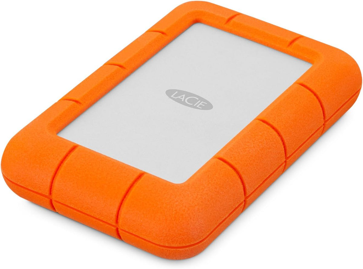 LaCie Rugged Mini, 2TB, 2.5", Portable External Hard Drive, for PC Mac iPad and iPhone, Data Rescue Service (LAC9000298)