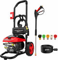 PowerSmart 3000 PSI Max Electric Pressure Washer-1.2 GPM Brushless Motor Power Washer with 5 Nozzles, GFCI Protection, 8” Wheels and Soap Tank, for Car, Patio, Fence, Driveway Cleaning