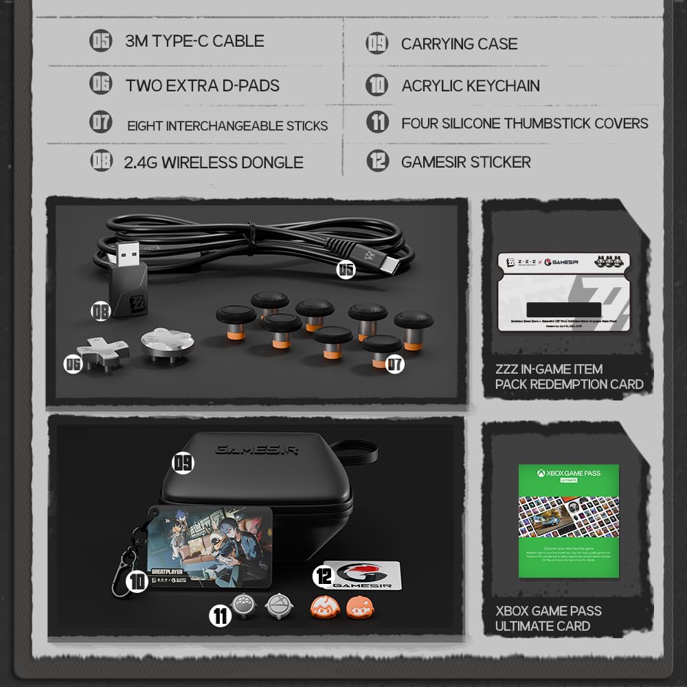 GameSir G7 Pro Wireless Gaming Controller - Officially Licensed for Xbox Series X|S, Xbox One, Windows PC & Android, TMR Joysticks, 1000Hz Polling Rate, Charging Dock- Zenless Zone Zero Edition