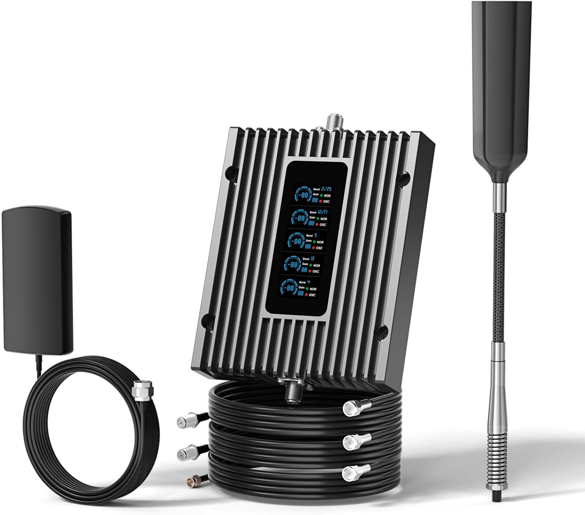 Cell Phone Booster for RV Truck Vehicle|RV Cell Signal Booster for All U.S.Carriers|Boosts 5G/4G LTE/3G Signal for Band 4/12/17/13/5/2/25