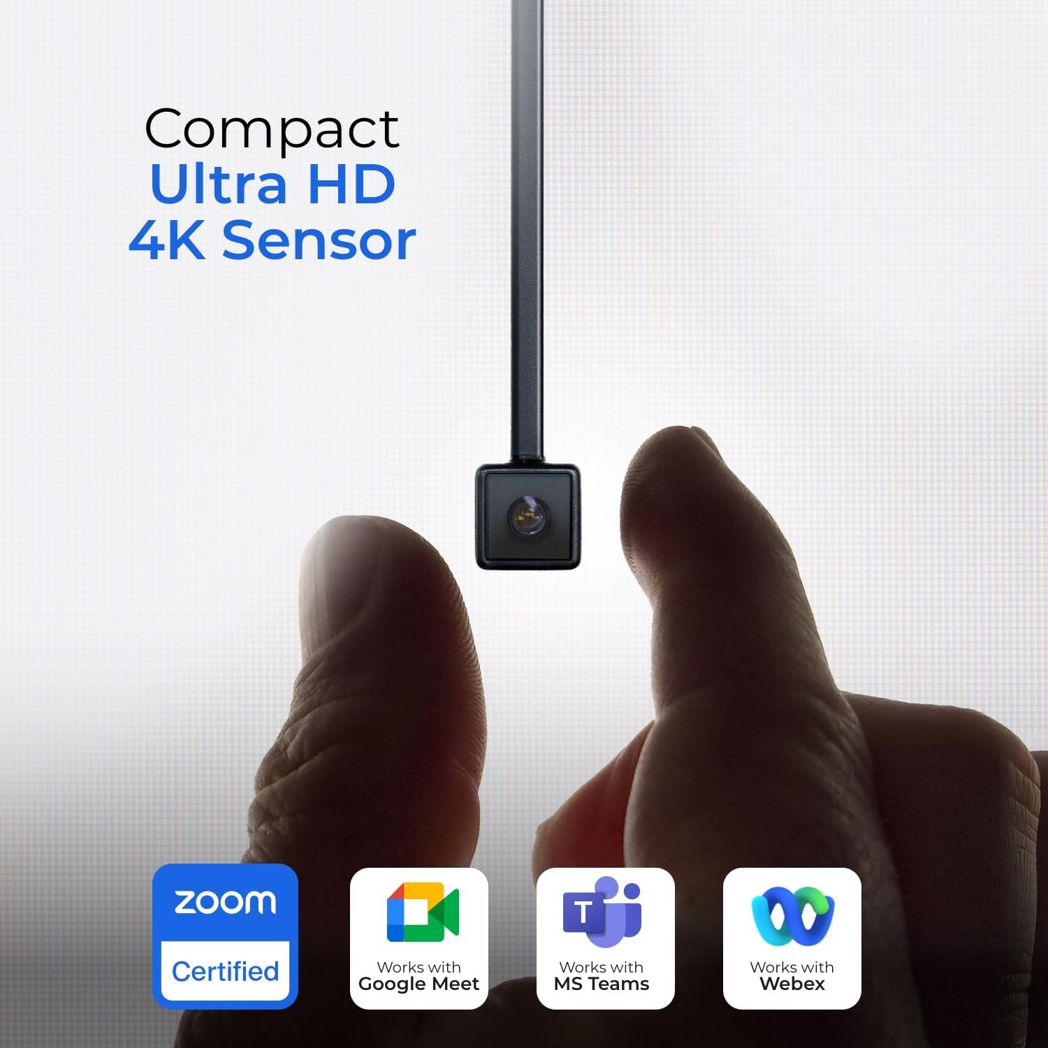 iContact Camera Pro 4K HD Webcam with Eye Contact, Noise Cancelling Mic, Plug and Play USB for Mac & PC Zoom Certified, Works with Teams, Meet, Streaming, and Video Calls (4K Webcam)