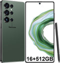 JQAKP I25 Ultra Smartphone 16+512GB | Android 14 | Snapdragon 8 Gen 3 | 68MP+108MP Dual Camera | 7000mAh Battery | 6.99" FHD+ Display | Outperform Competitors in Speed & Power (Green)
