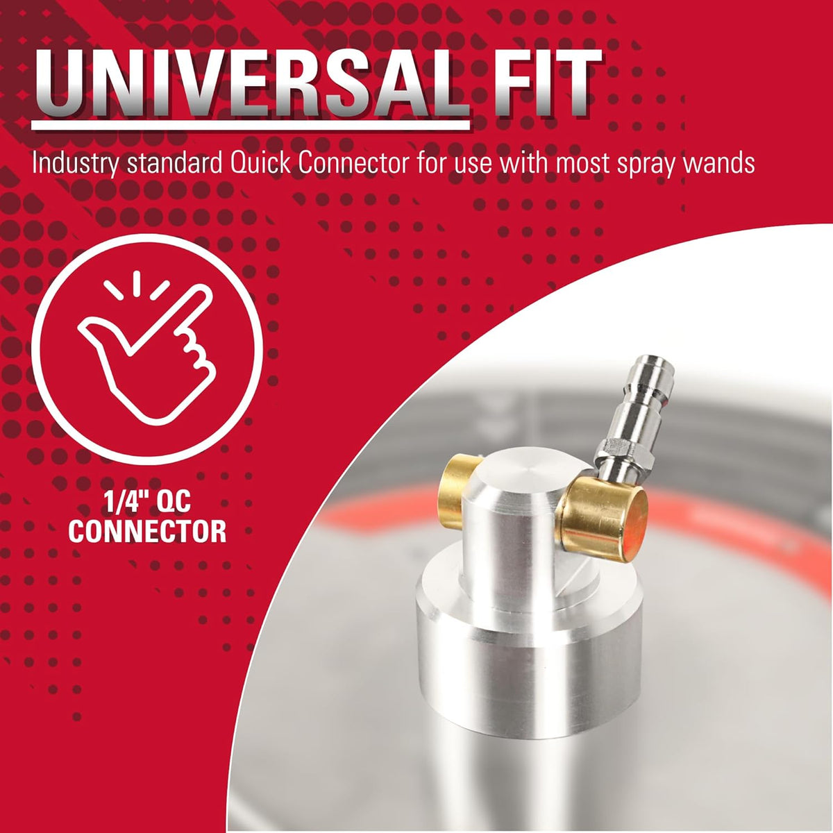 Simpson Cleaning Universal 16.5" Pressure Washer Surface Cleaner, Stainless Steel, for Gas and Electric, Cold Water, 1/4" Quick Connection, Max of 4000 PSI, 80625