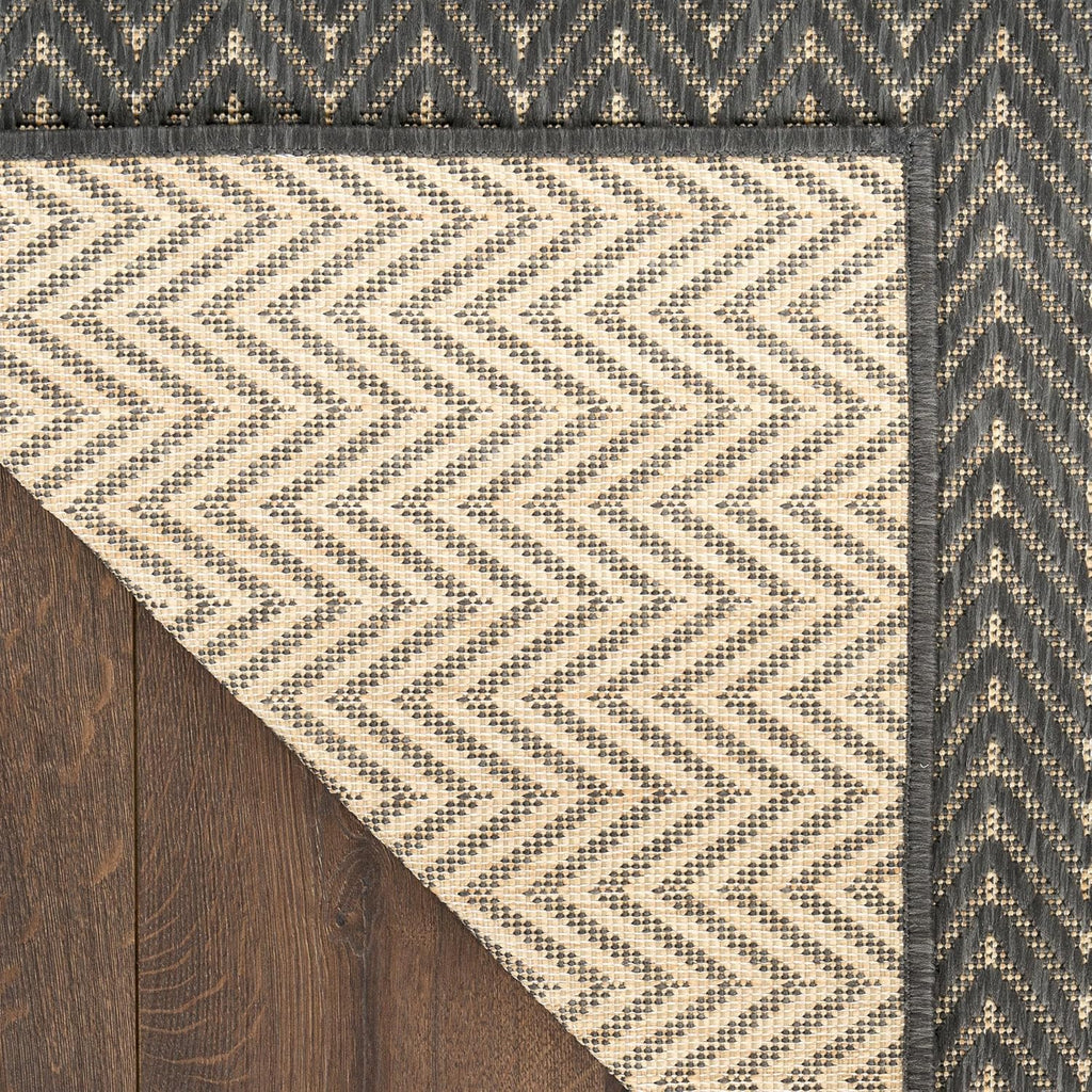 Nourison Home Horizon Indoor/Outdoor Charcoal 8' x 10' Area Rug - Easy Clean, Non Shedding, Bed Room, Living Room, Dining Room, Kitchen (8' x 10')