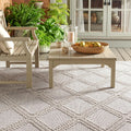 Martha Stewart x SAFAVIEH Outdoor Area Rug Collection - 9' x 12', Grey & Light Grey, Weather Resistant & Washable, Ideal for Patio, Backyard, Mudroom, Deck, Dining Space (MSRO226F)