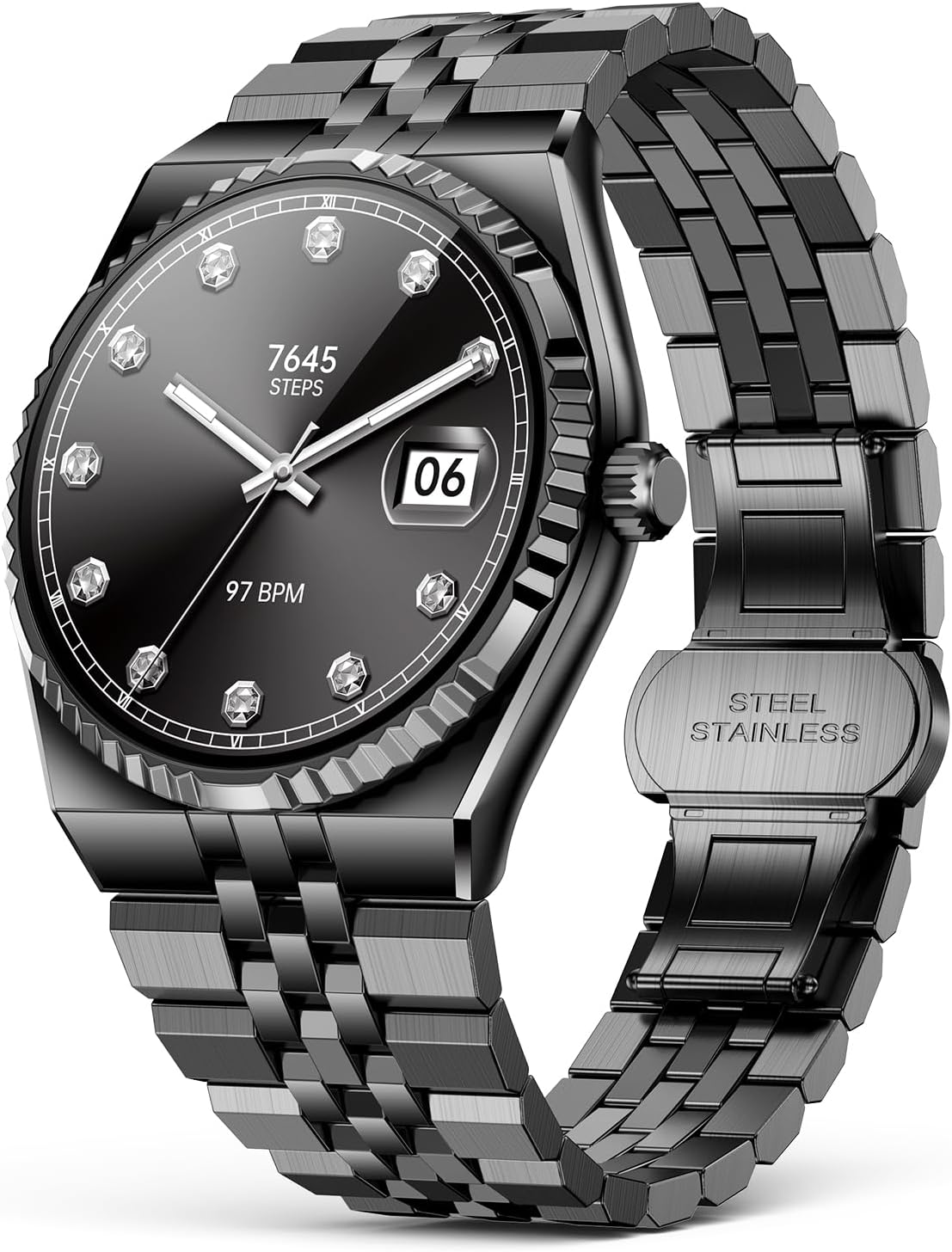 2026 Smart Watch with Bluetooth Calls, 1.32" AMOLED Display, 160+ Sports Modes, Heart Rate/Blood Oxygen/Blood Pressure/Sleep Monitor, IP68 Waterproof, Compatible with iOS Android for Men Women Black